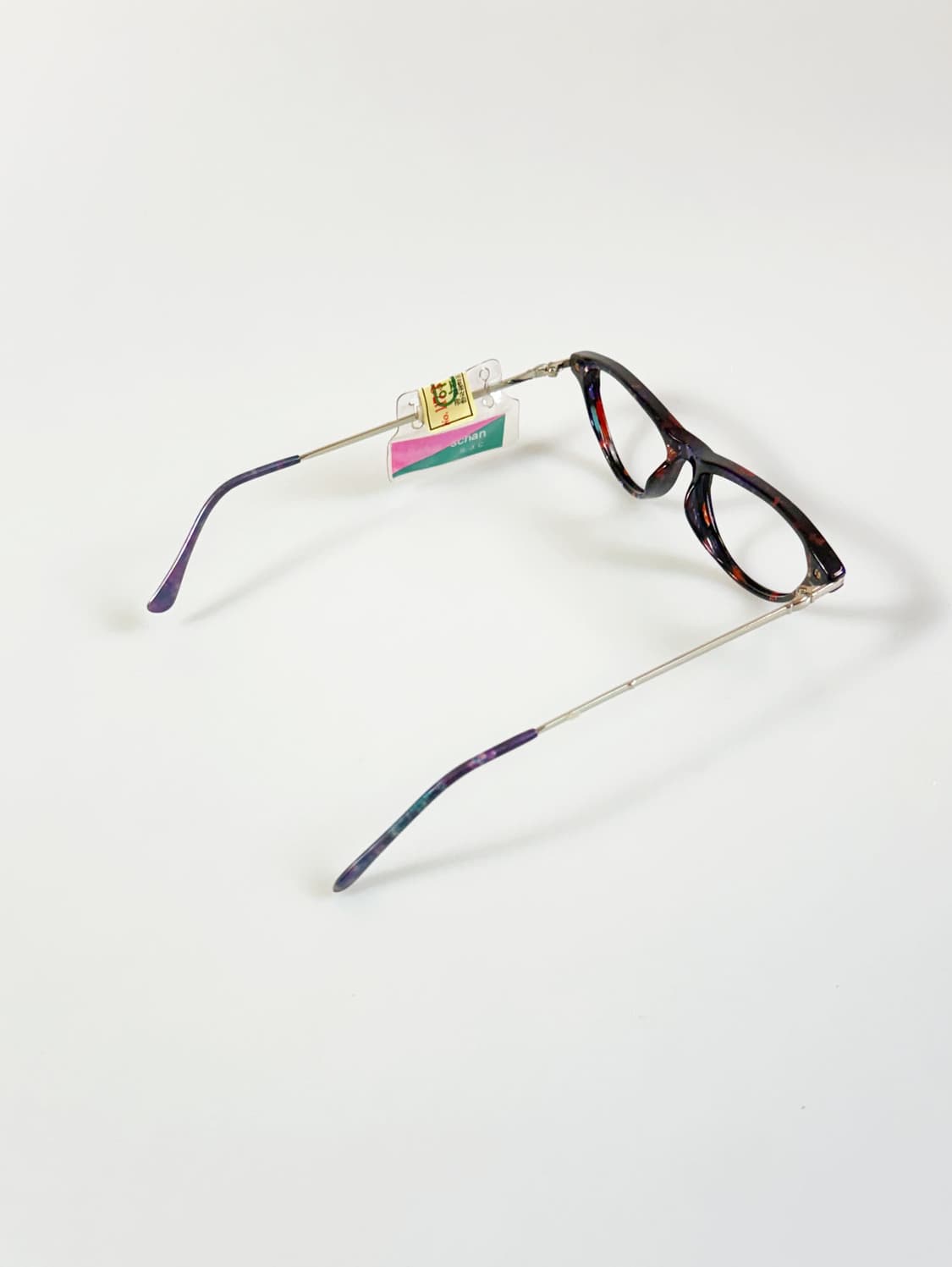 90s SEVA SCHAN 캣아이 뿔테 마블 빈티지 안경 상품이미지5