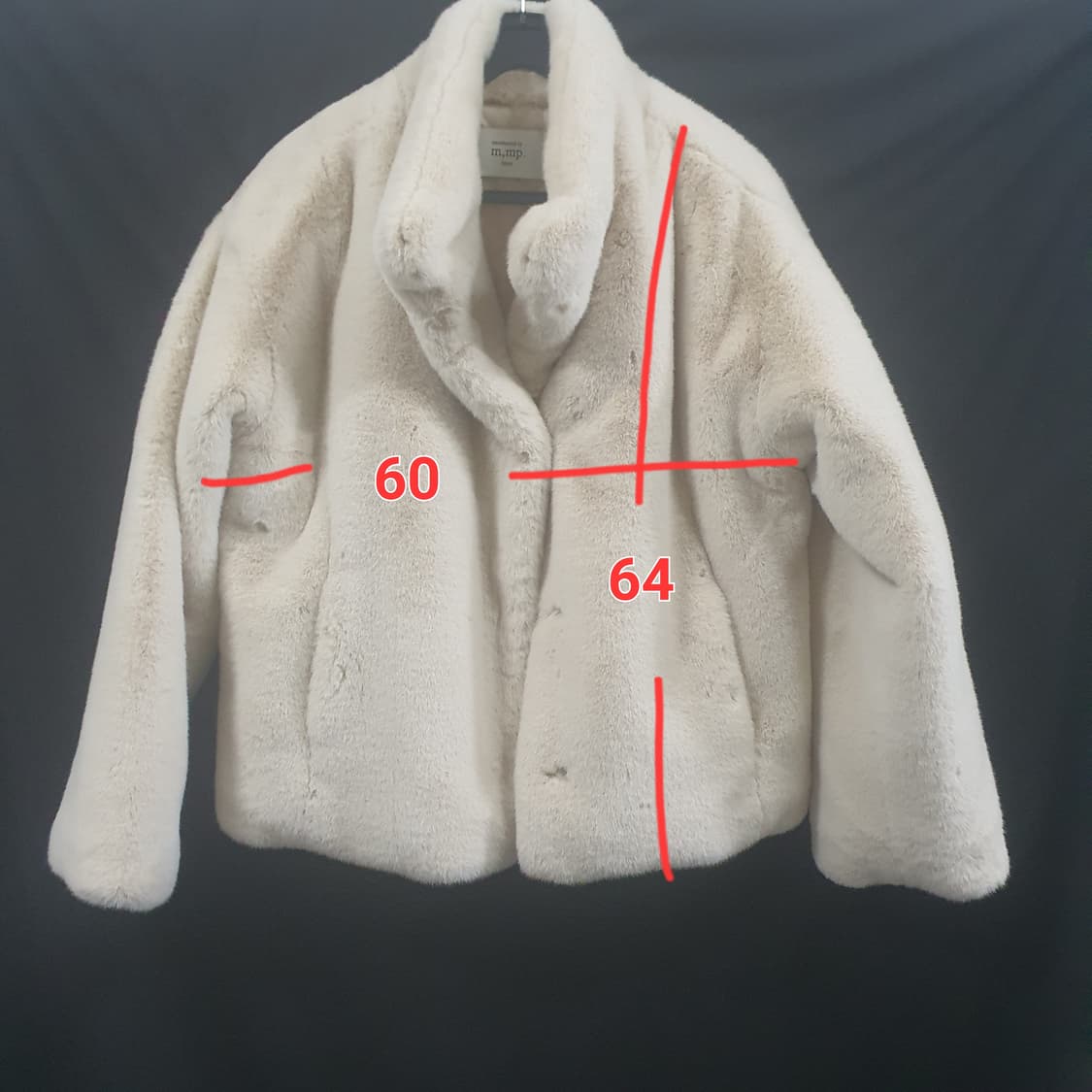 m.mp 아이보리 숏 밍크 퍼 코트 자켓 상품이미지2