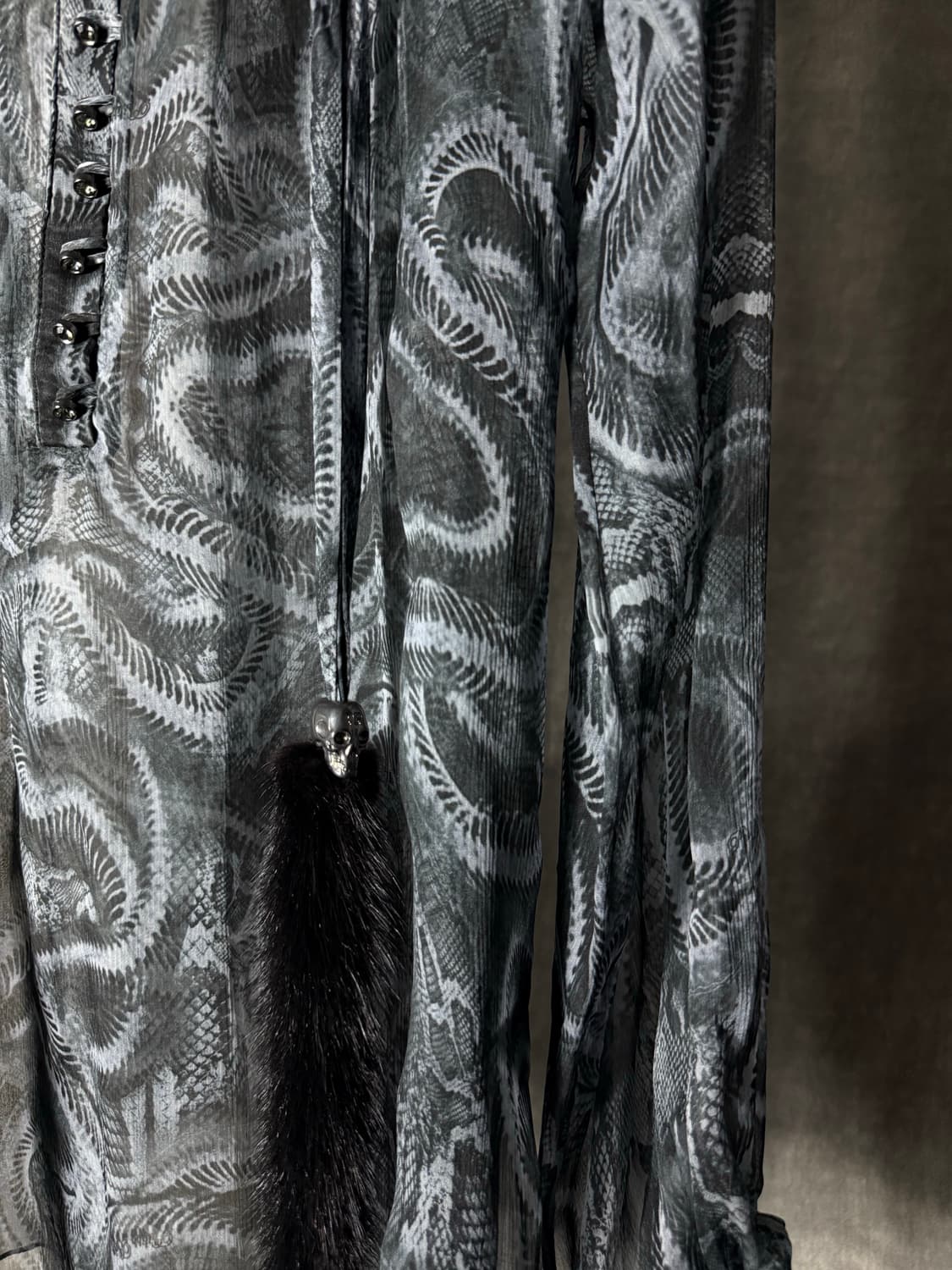 Philipp Plein Couture Snake Silk Blouse 상품이미지3