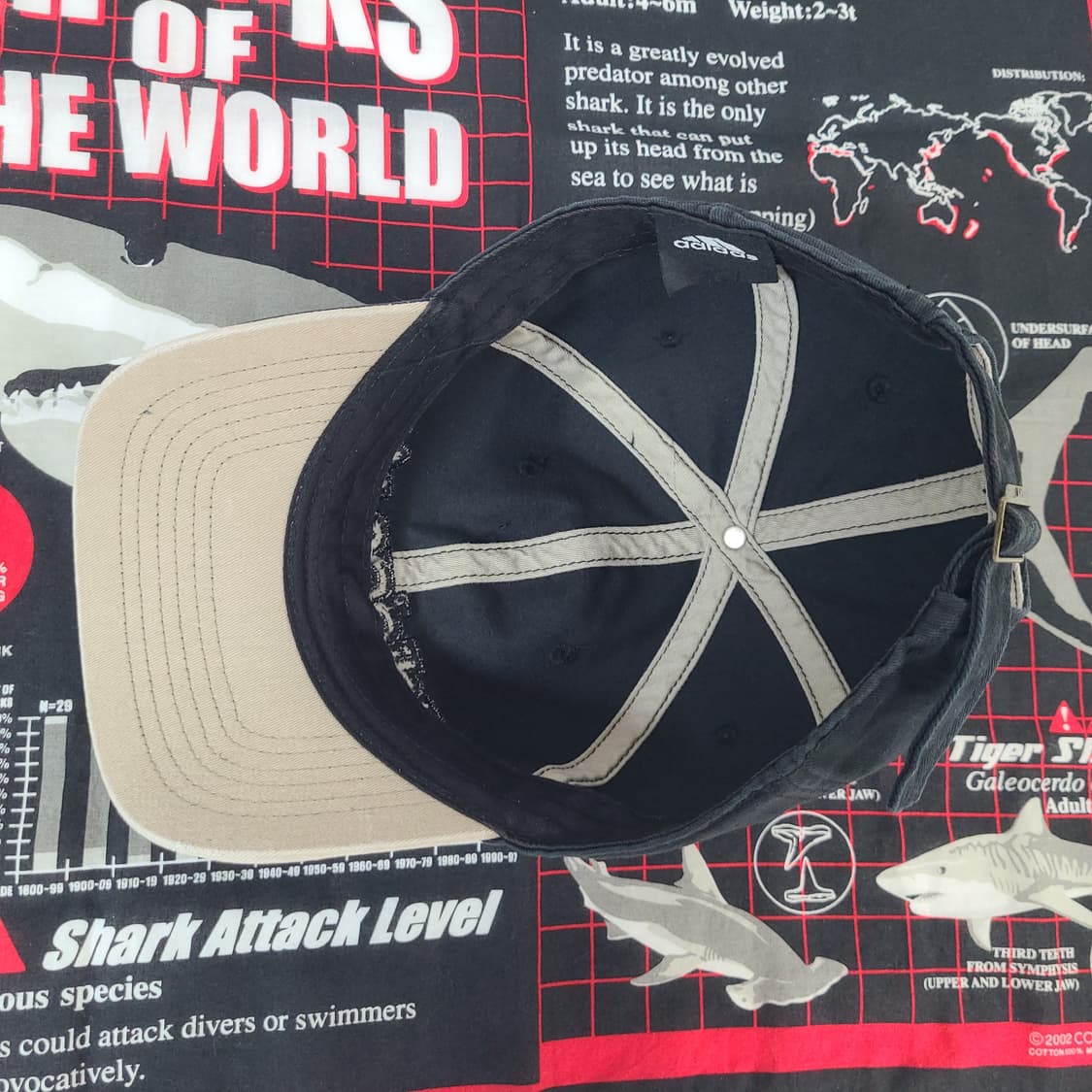 90s 아디다스 빈티지 올드스쿨 Y2K 블랙 볼캡 모자 (대두모자) 상품이미지8