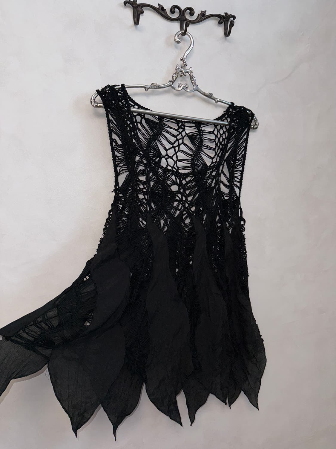 Black grunge fairy crochet sleeveless 상품이미지2
