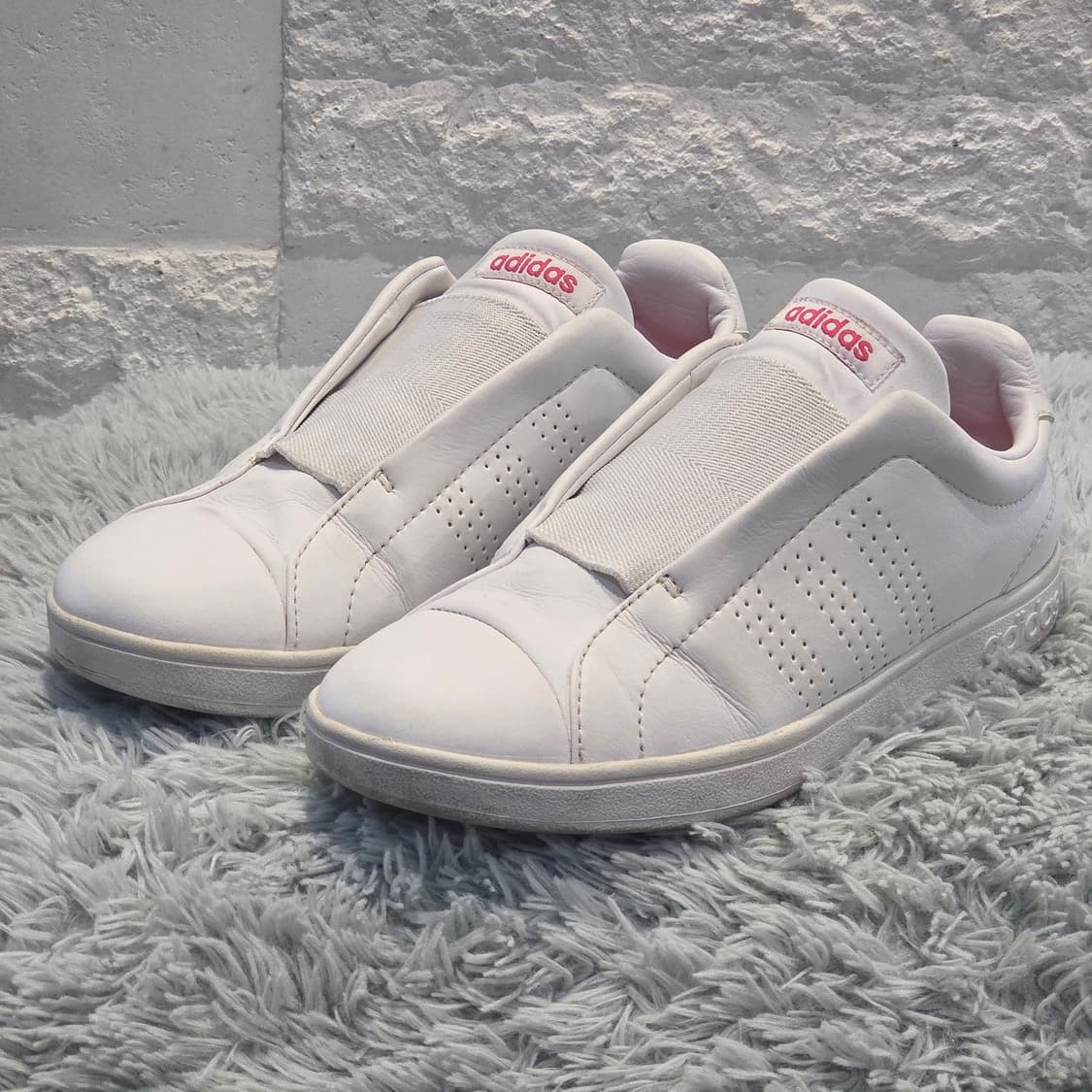 4a-2:아디다스 어드밴티지 클린 화이트 핑크(240) 상품이미지1