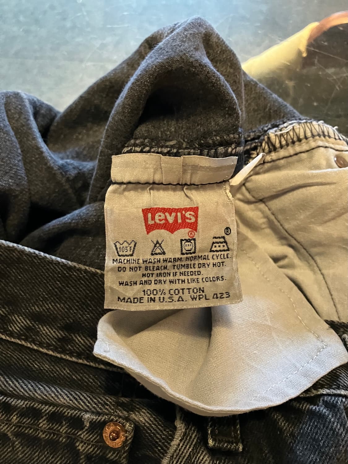 90s USA Levis 501 0660 Black Denim Pants 상품이미지9