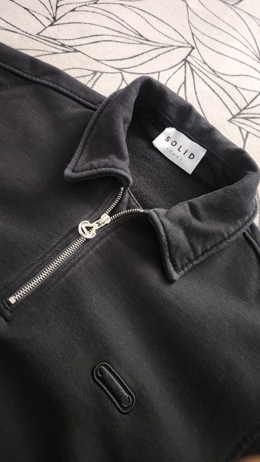 솔리드옴므 남성 하프집업 블랙 105 상품이미지2