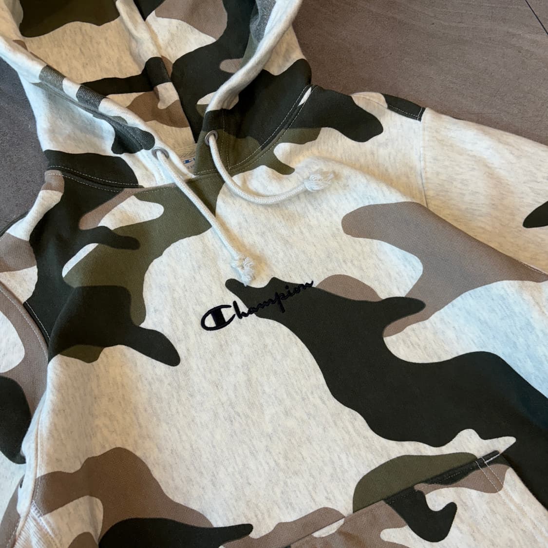 챔피온 정품 리버스위브 멜란지 카모 후드 상품이미지5