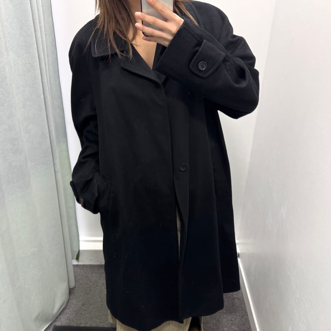 입생로랑 블랙 롱코트 상품이미지2