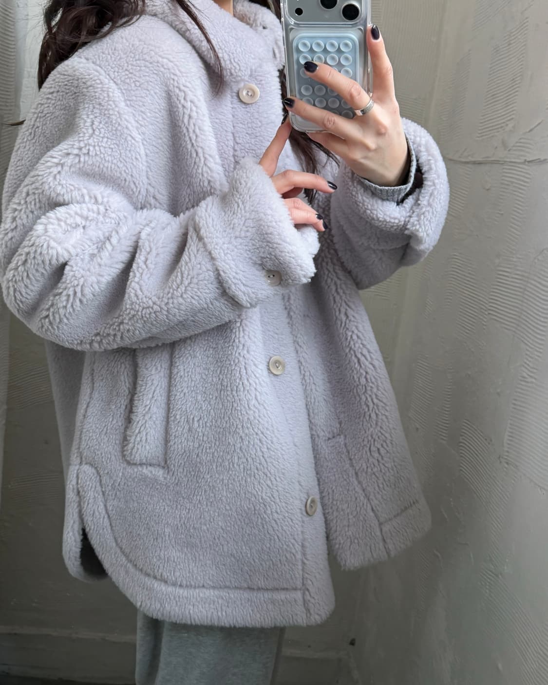 Cos 코스 라일락 컬러 플리스 테디 자켓 상품이미지3