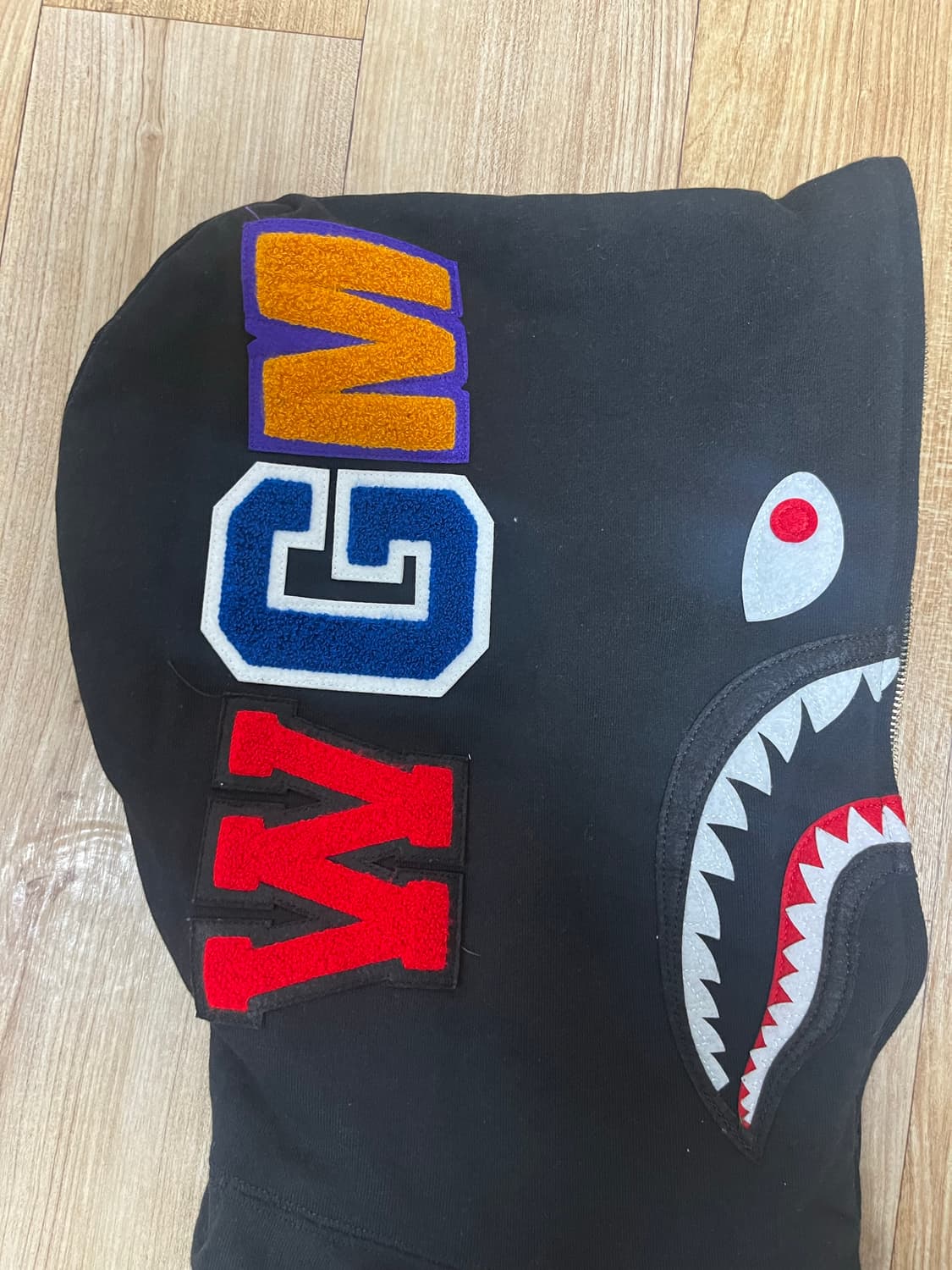 베이프 샤크후드 2XL 블랙 상품이미지4