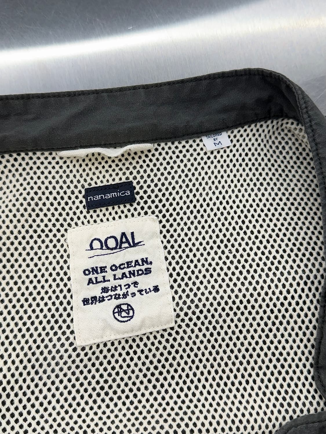 나나미카 차콜 그레이 밴드 칼라 코튼 자켓 상품이미지7