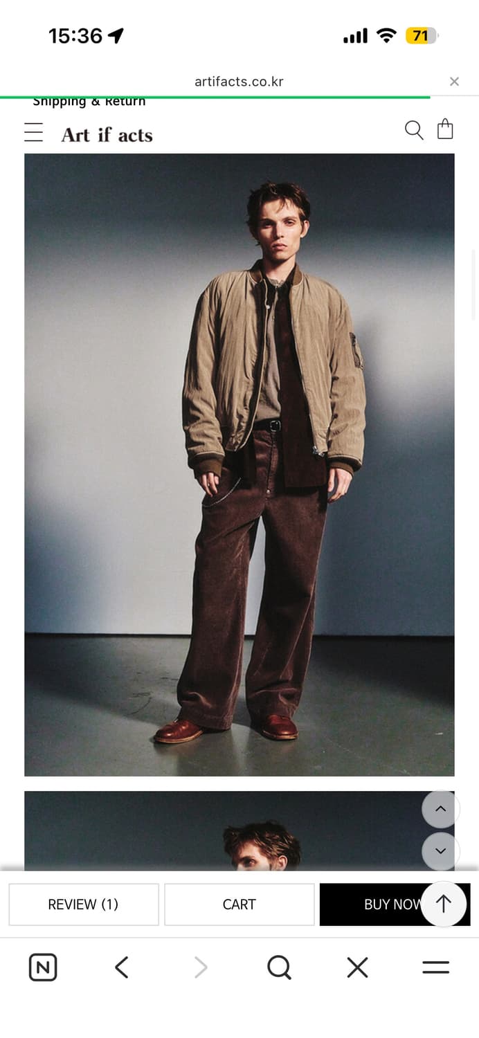 아트이프액츠 Garment-Dyed Rayon Ma-1_Dusty Bei 상품이미지1