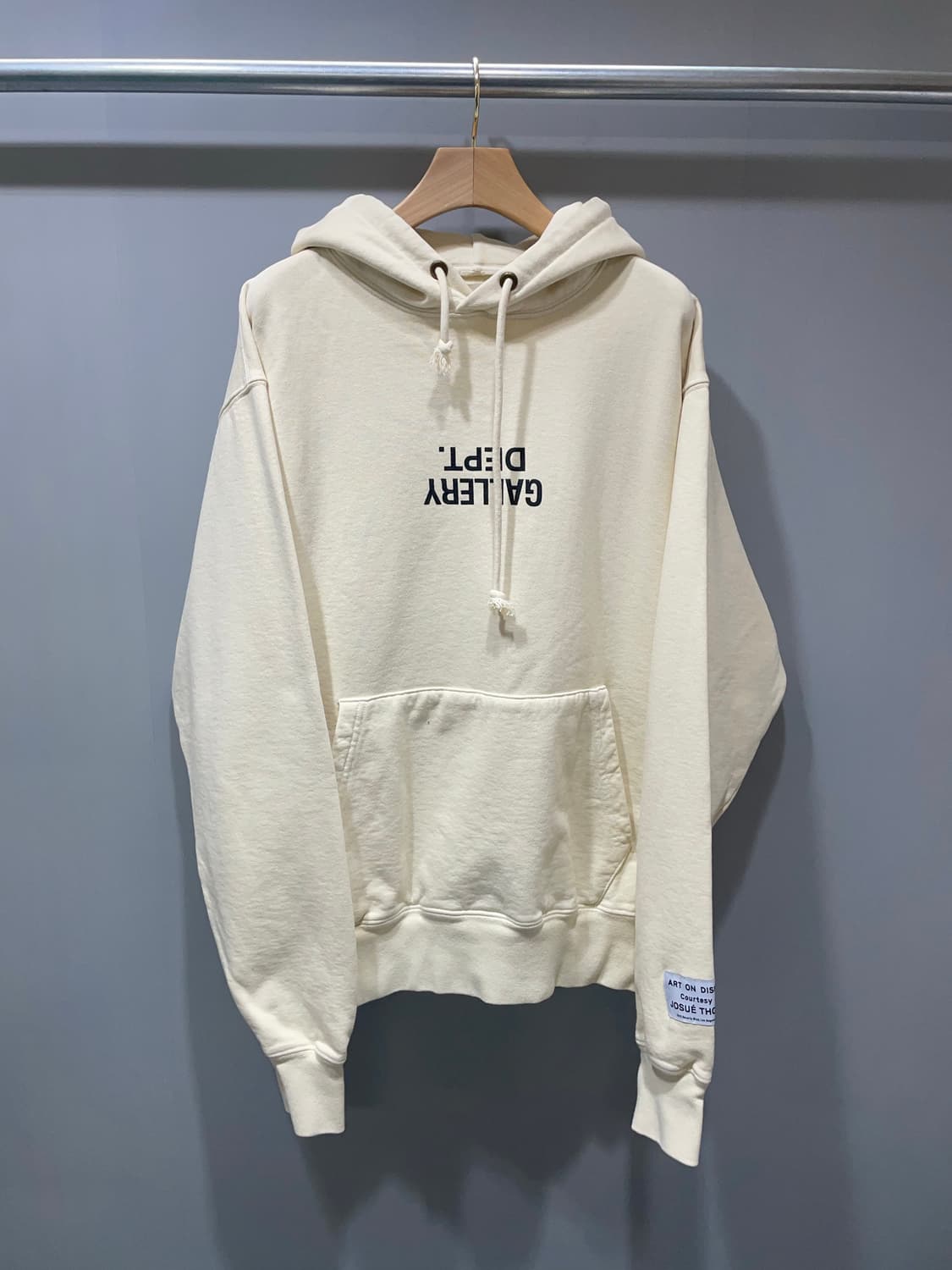 (정품/새상품) 갤러리 디파트먼트 퍽드 업 로고 화이트 후드 상품이미지1
