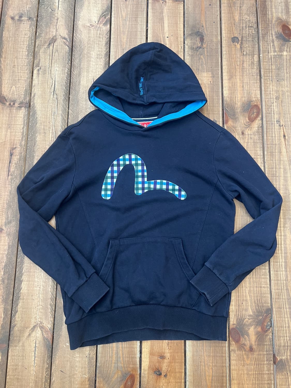 Evisu 네이비 체크 후드티  상품이미지7