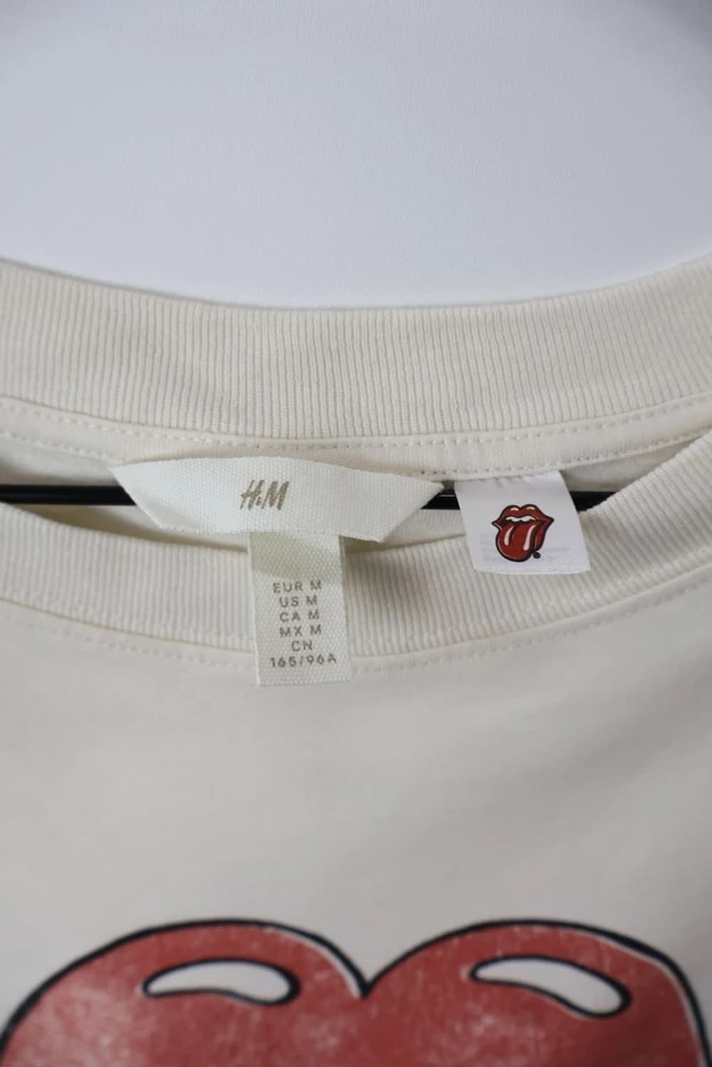 H&M Rolling Stones Tour Tee Cream 상품이미지5