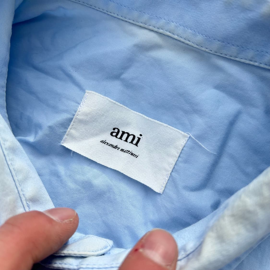 아미(AMI) 스카이블루 박시핏 셔츠 상품이미지5