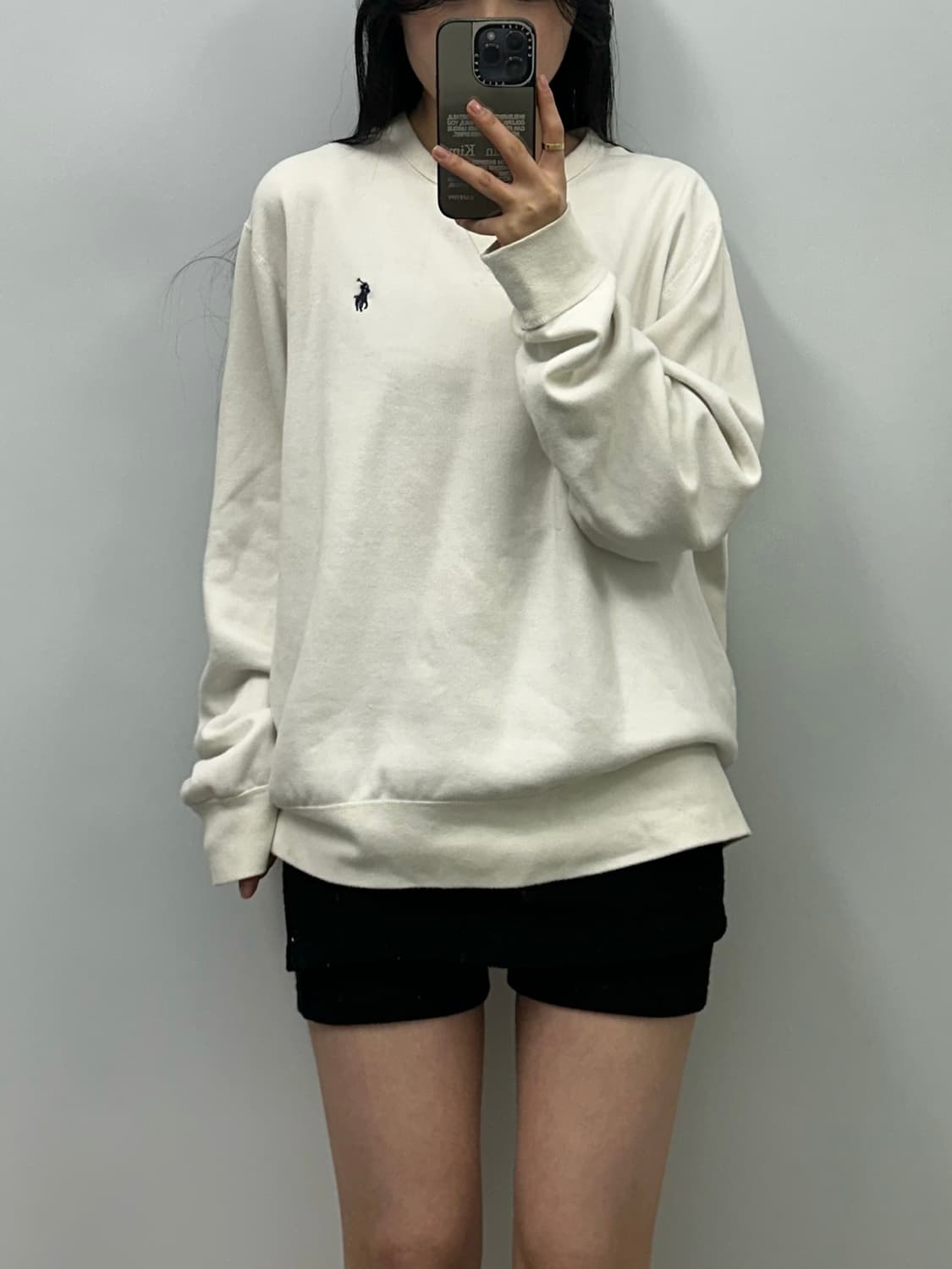 폴로 랄프로렌 포니 화이트 맨투맨 상품이미지1