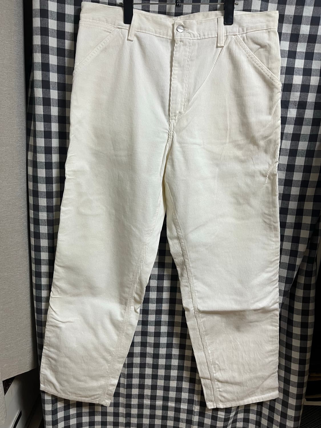 칼하트 WIP아이보리 코듀로이 팬츠 34x32 상품이미지1