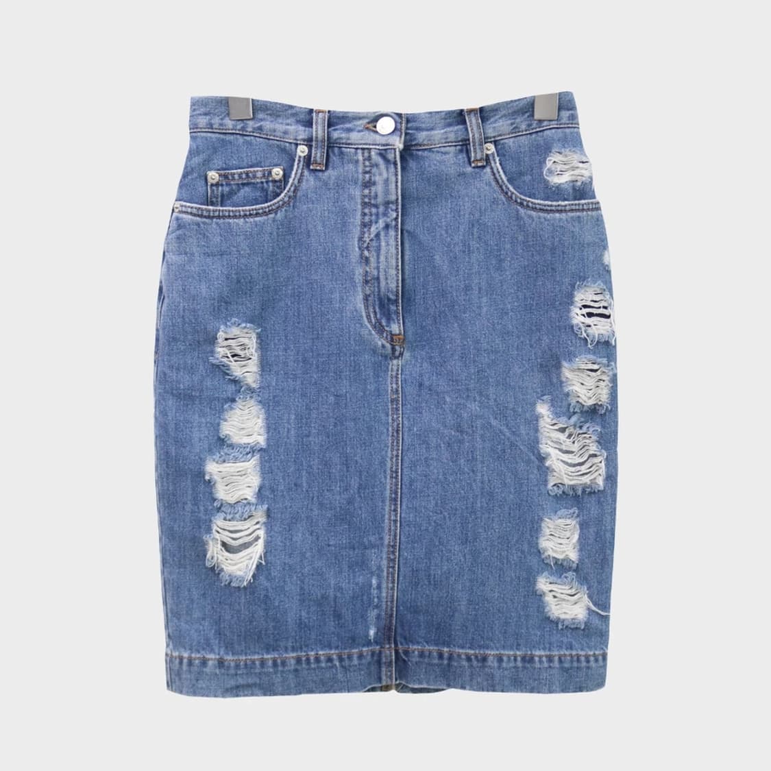 ANN DEMEULEMEESTER 데님 데미지 스커트 66400 상품이미지1