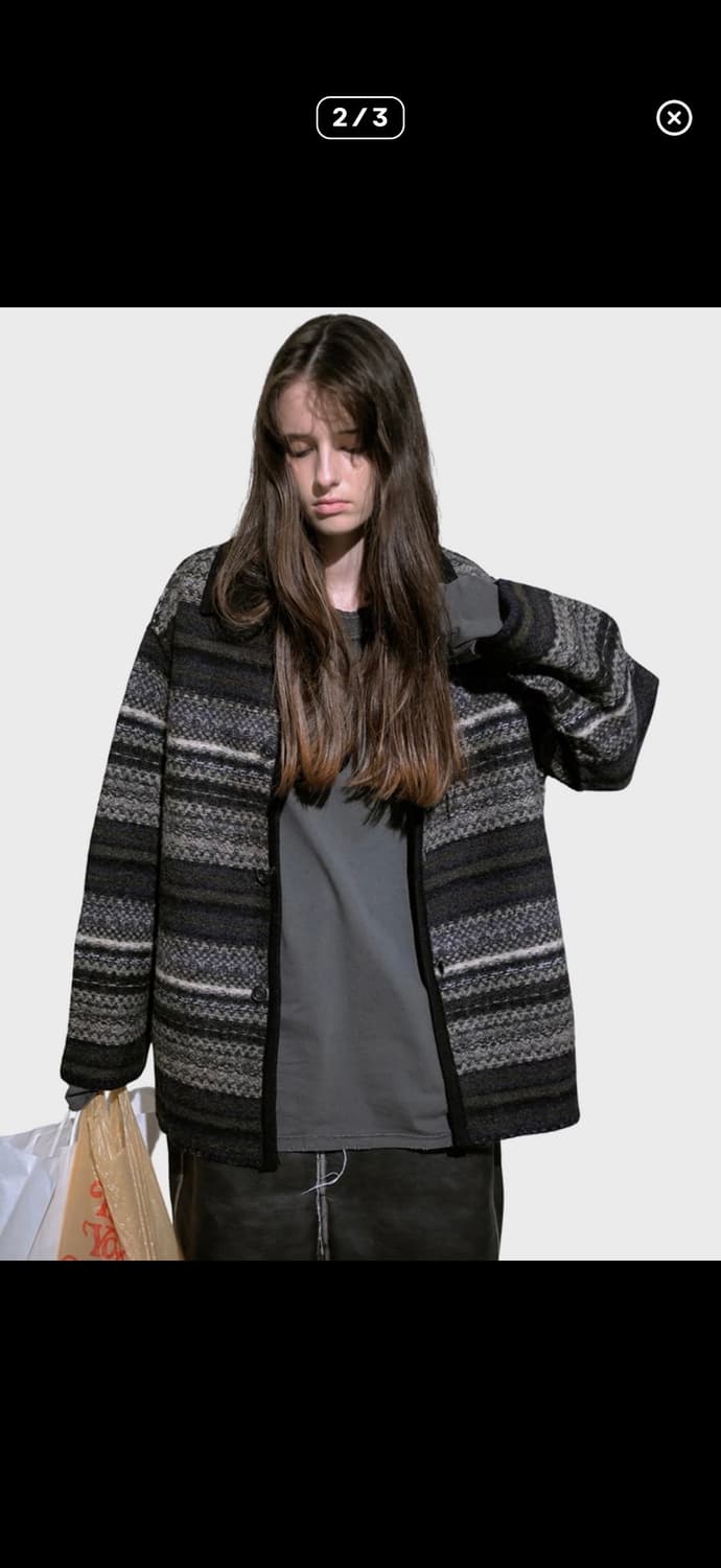 25ss PERVERZE 퍼버즈 블랭킷 보더 코트 상품이미지1