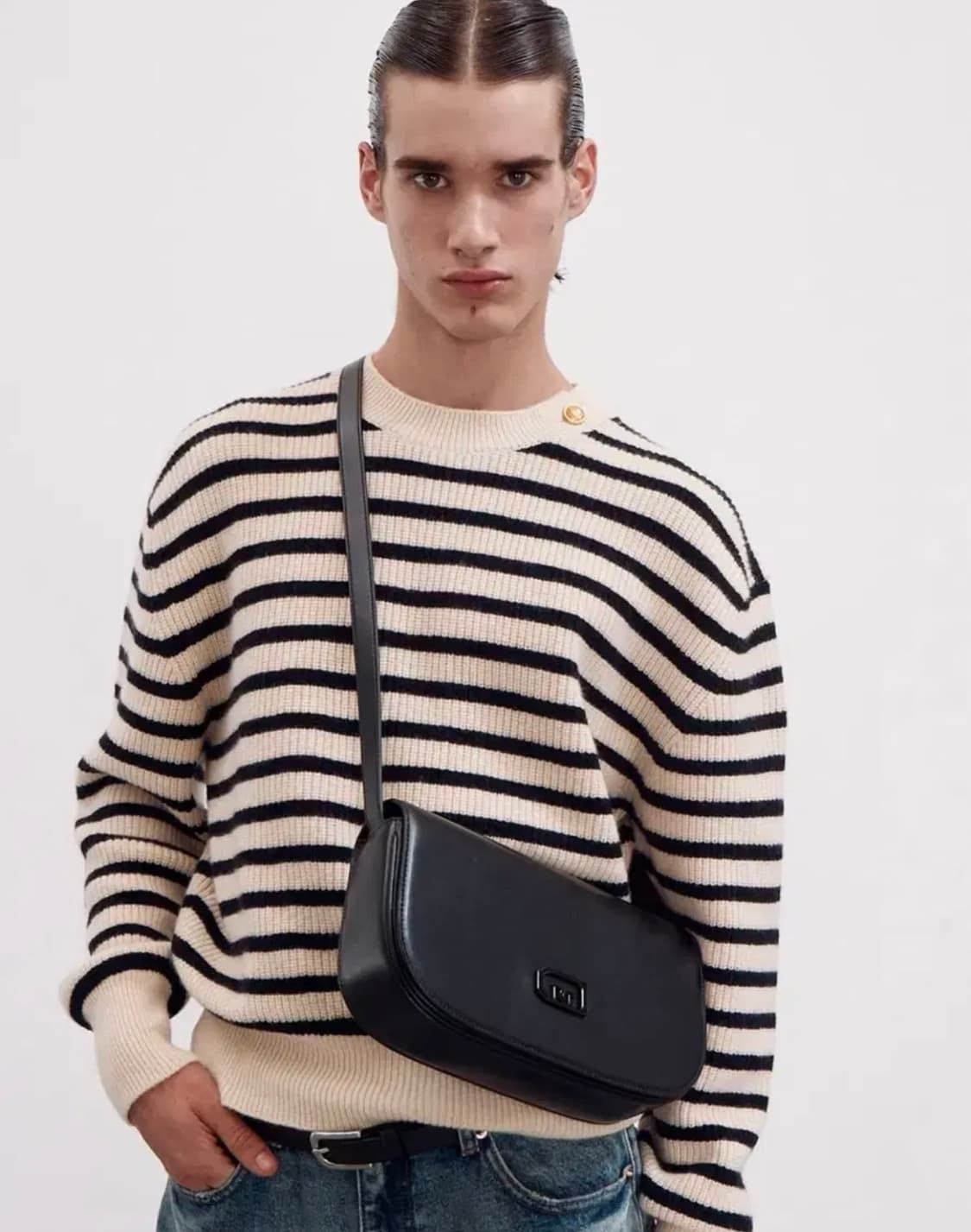 23fw 렉토 스트라이프 니트 m 사이즈 팝니다. 상품이미지2