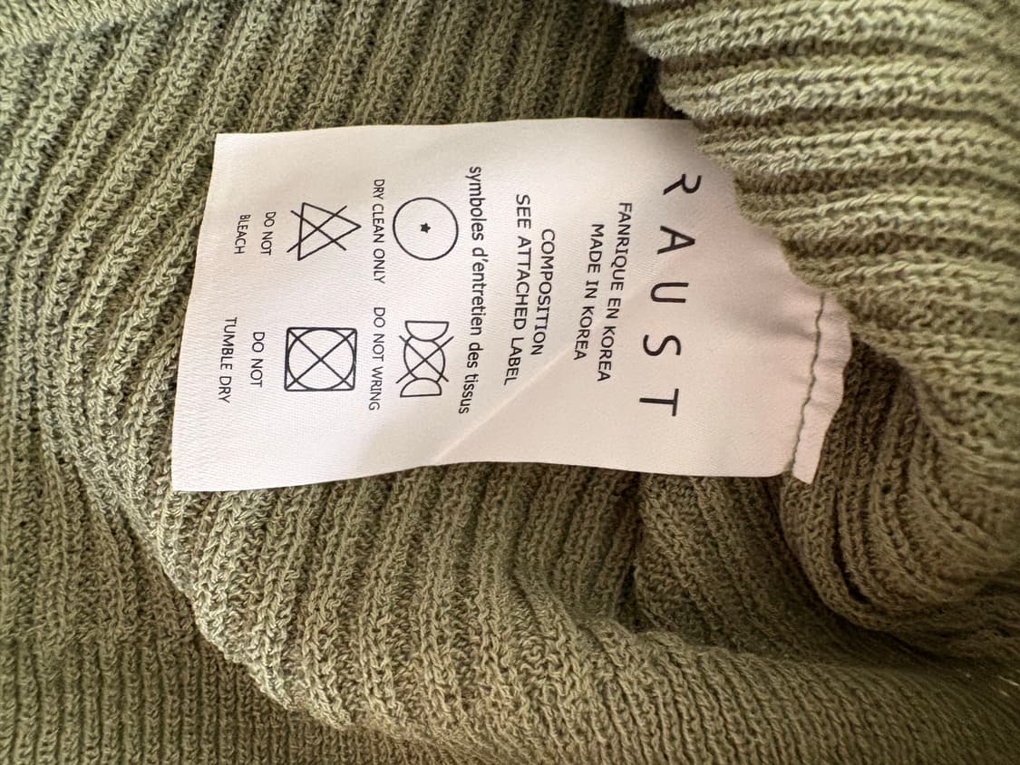 RAUST 골지 니트 그린 상품이미지2