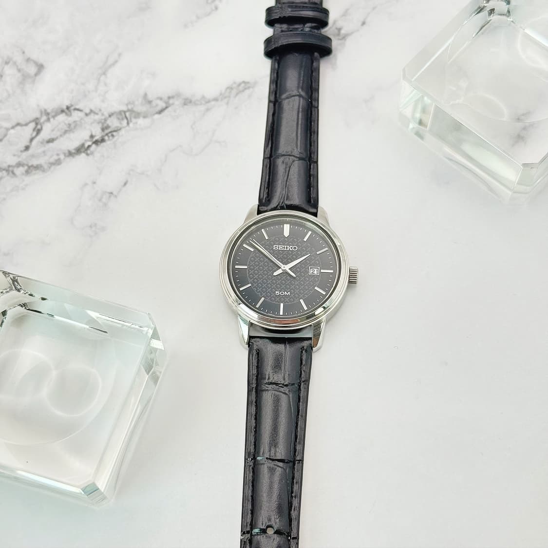 10s20s 빈티지 세이코 실버 패턴 다이얼 워치 상품이미지5