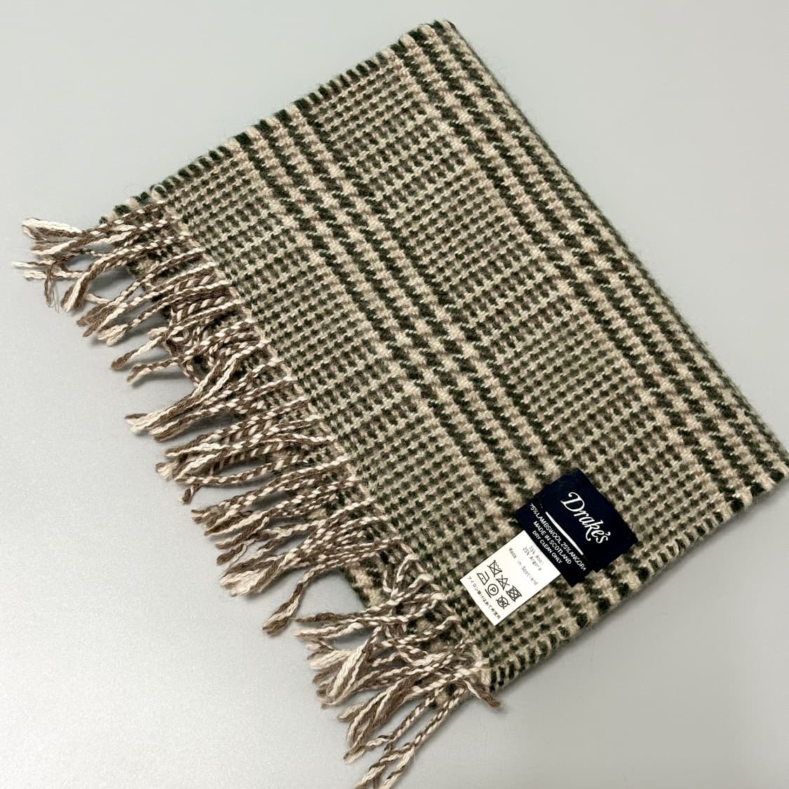 [Drakes] 드레익스 트위드 머플러(그린&베이지) 상품이미지2