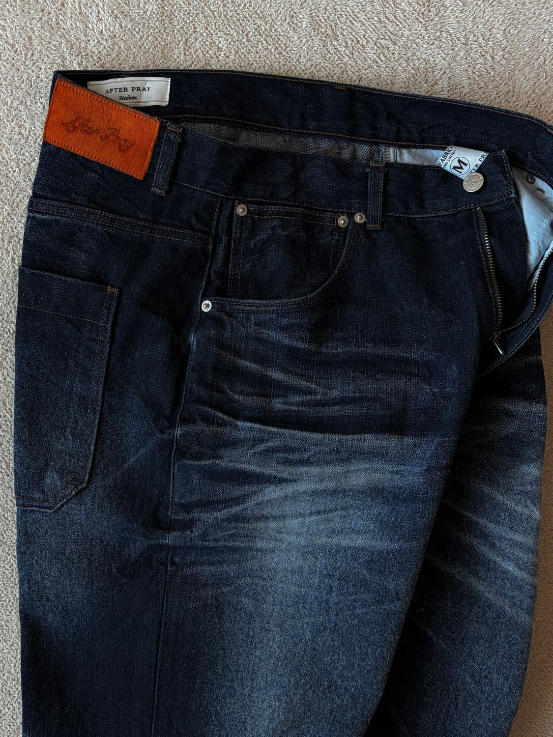 애프터프레이 와이드 링클 워시드 데님 진스 인디고 상품이미지1