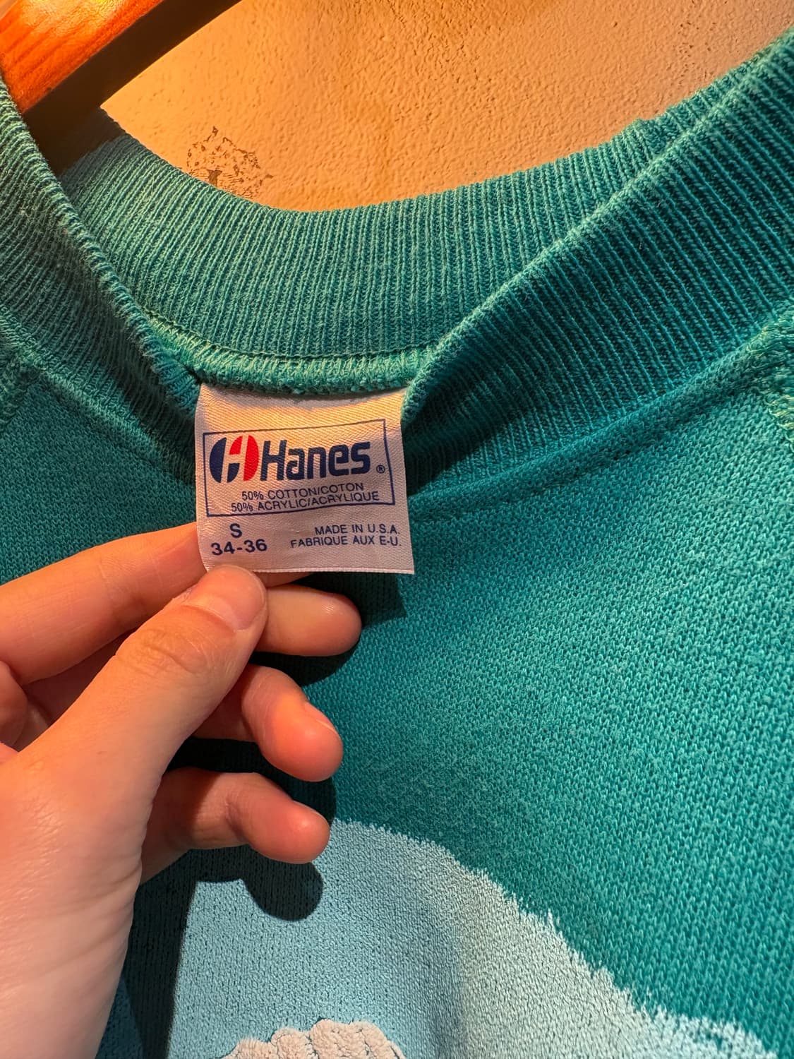 Hanes 90's 더스티민트 맨투맨 상품이미지2