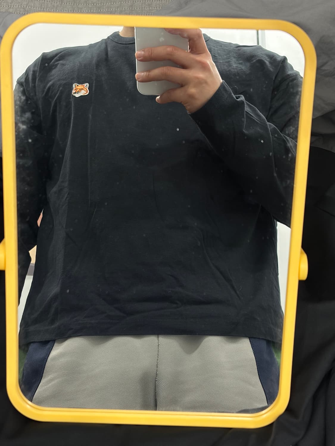 메종키츠네 폭스헤드 블랙 롱슬리브 XL 상품이미지2