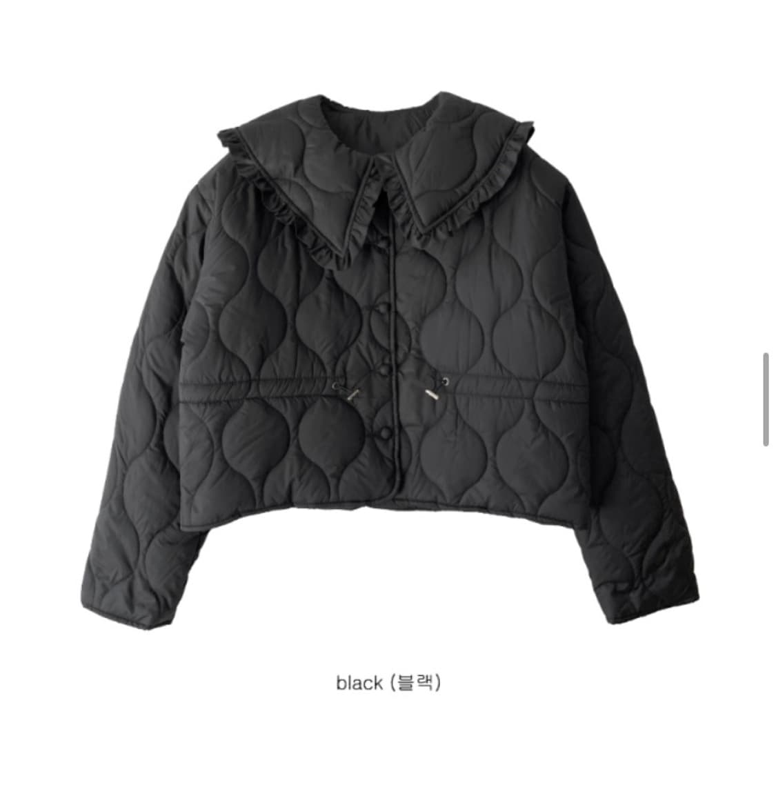김아홉 레이스 경량패딩 (블랙) 상품이미지3