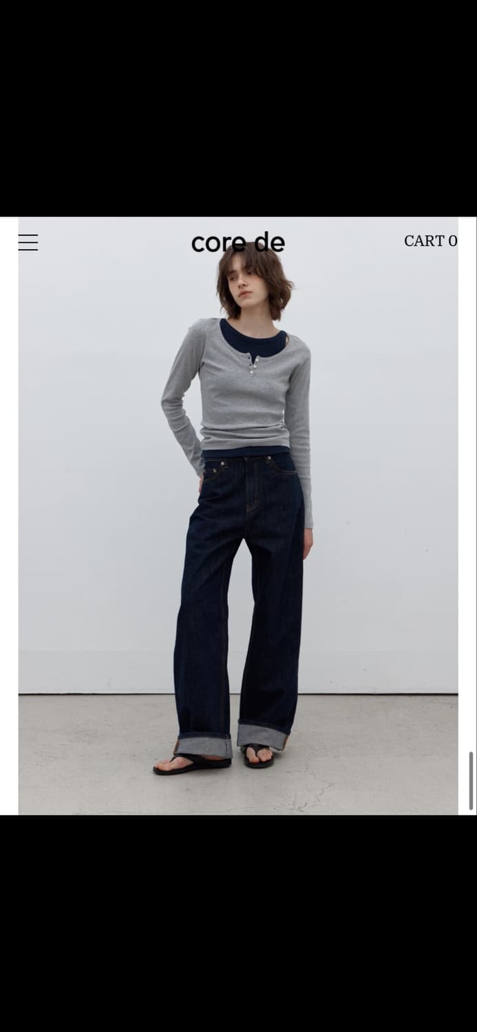 코어드 데님 청바지 (s) 상품이미지2