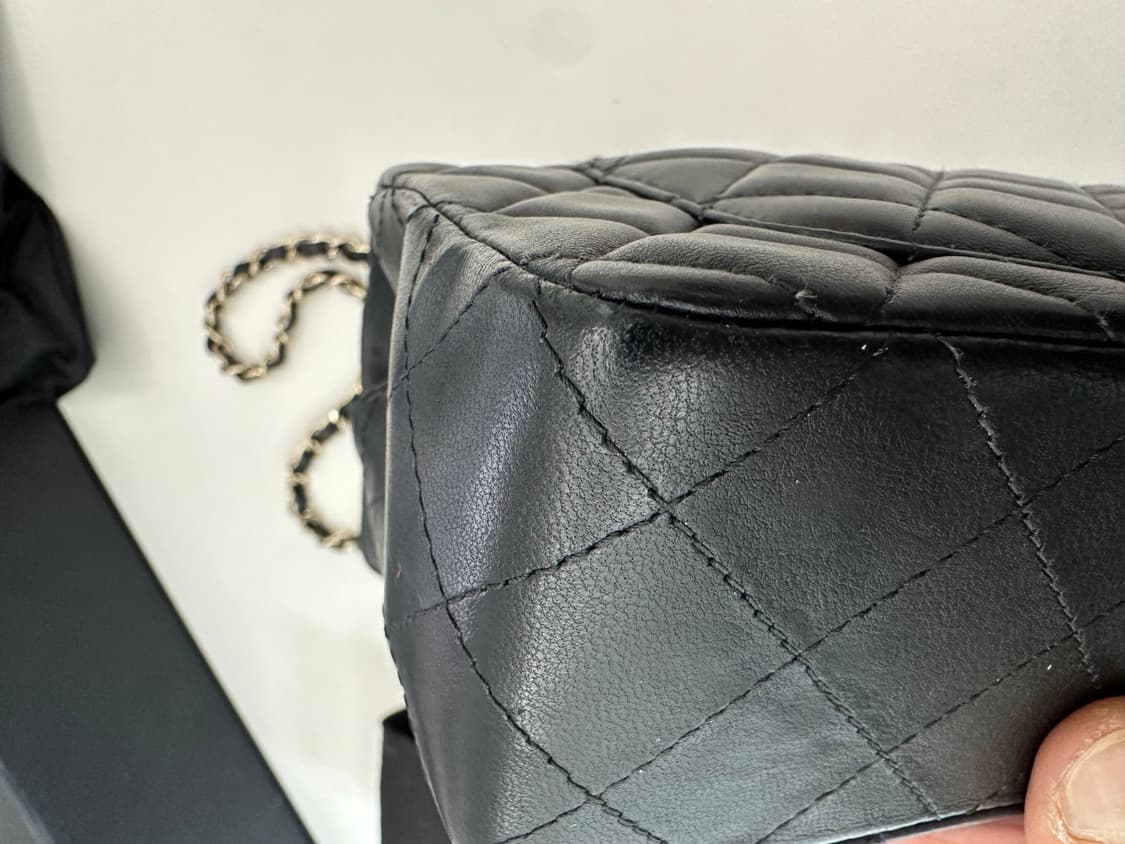 [os] 샤넬 뉴미니 클래식 샴페인골드 내장칩 상품이미지8