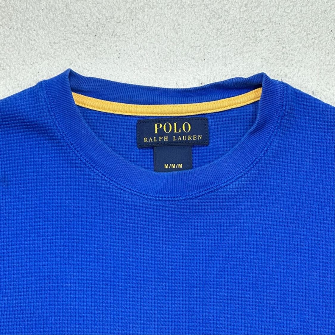 POLO RALPH LAUREN 와플 블루 롱슬리브 M 상품이미지2