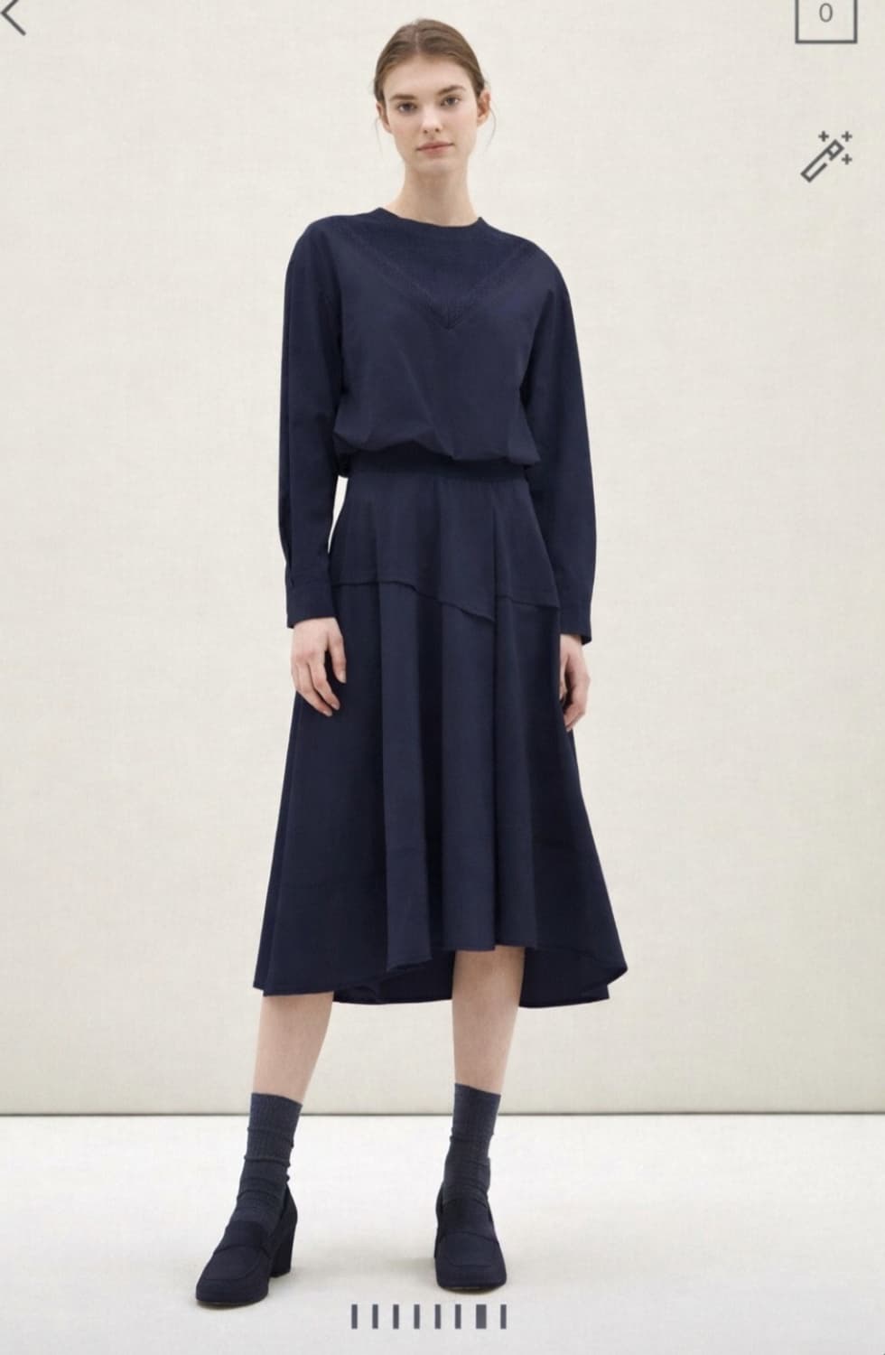 SJSJ 텍스처 블록 밴딩 원피스 44~55사이즈 상품이미지1