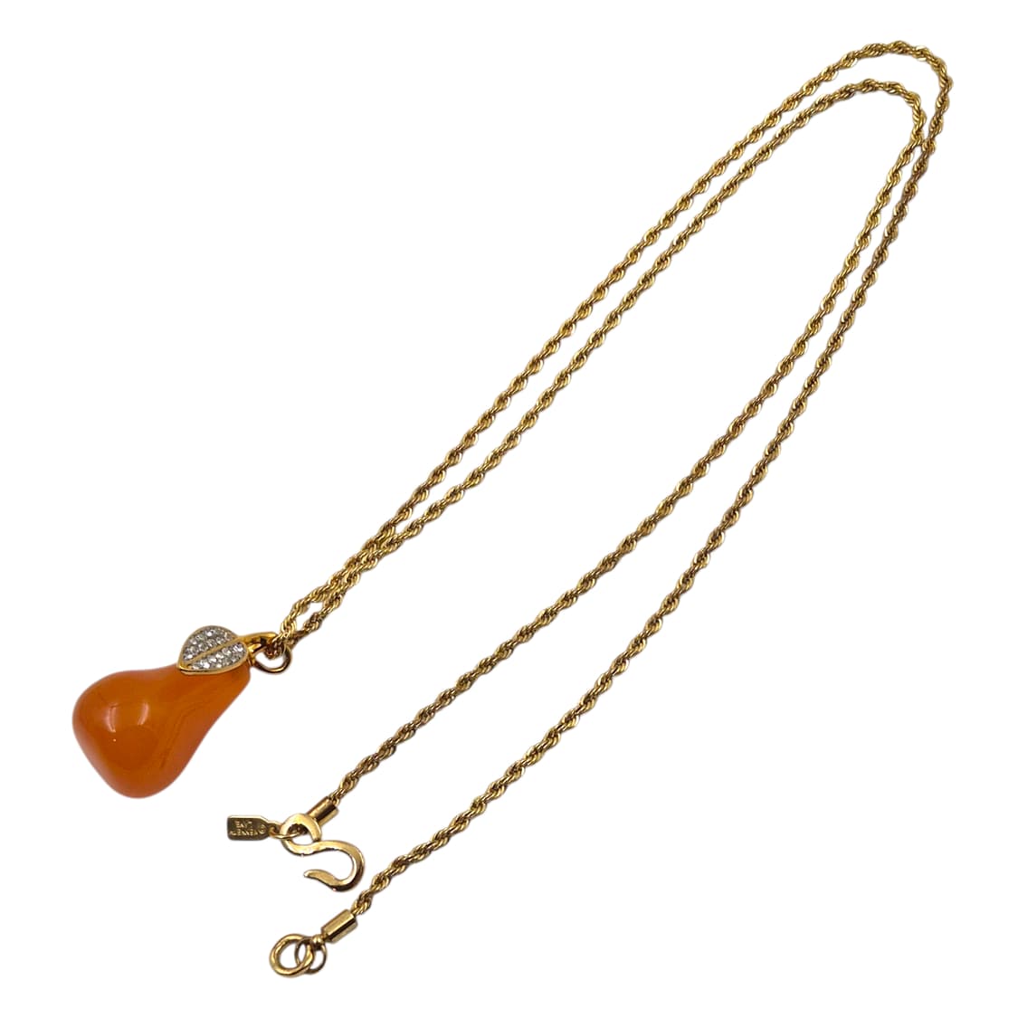 90s 미국 케네스제이 크리스탈 빅 서양배 목걸이 상품이미지2