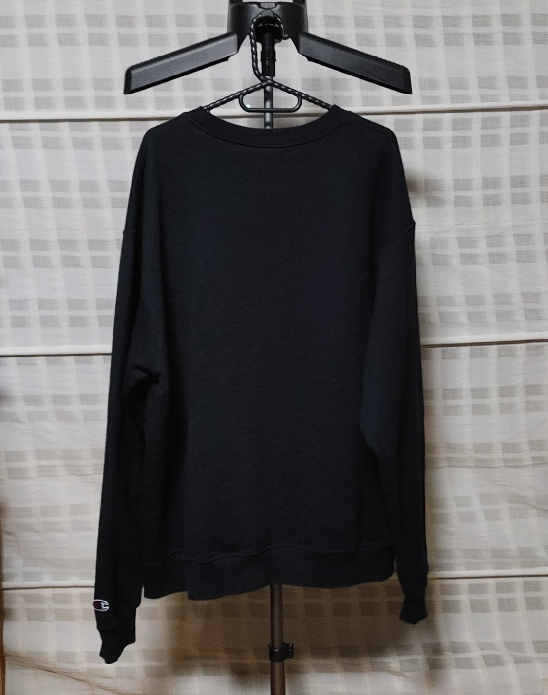 (Champion) 챔피언 검정 기모 맨투맨 티셔츠 XL (슬림) 상품이미지2