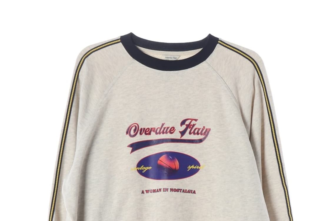 오버듀플레어 빈티지 그래픽 래글런 맨투맨 상품이미지3