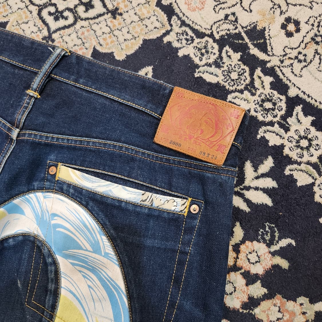 EVISU 에비수 재팬 Lot2000 백호 데님 팬츠 38 빅다이콕 상품이미지6