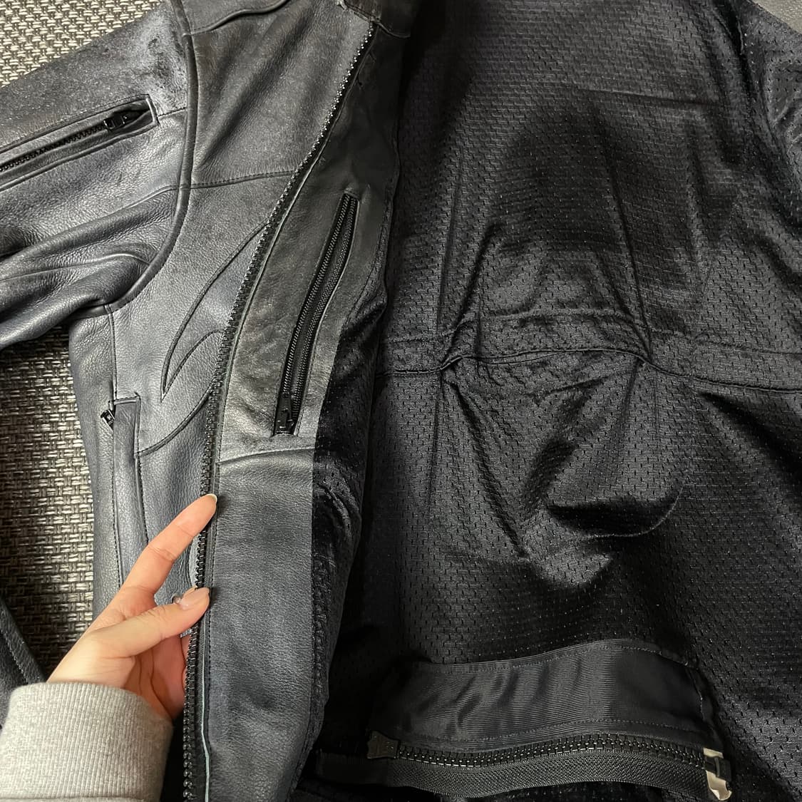 빈티지 RJ 바이커 레더 자켓 L 상품이미지6