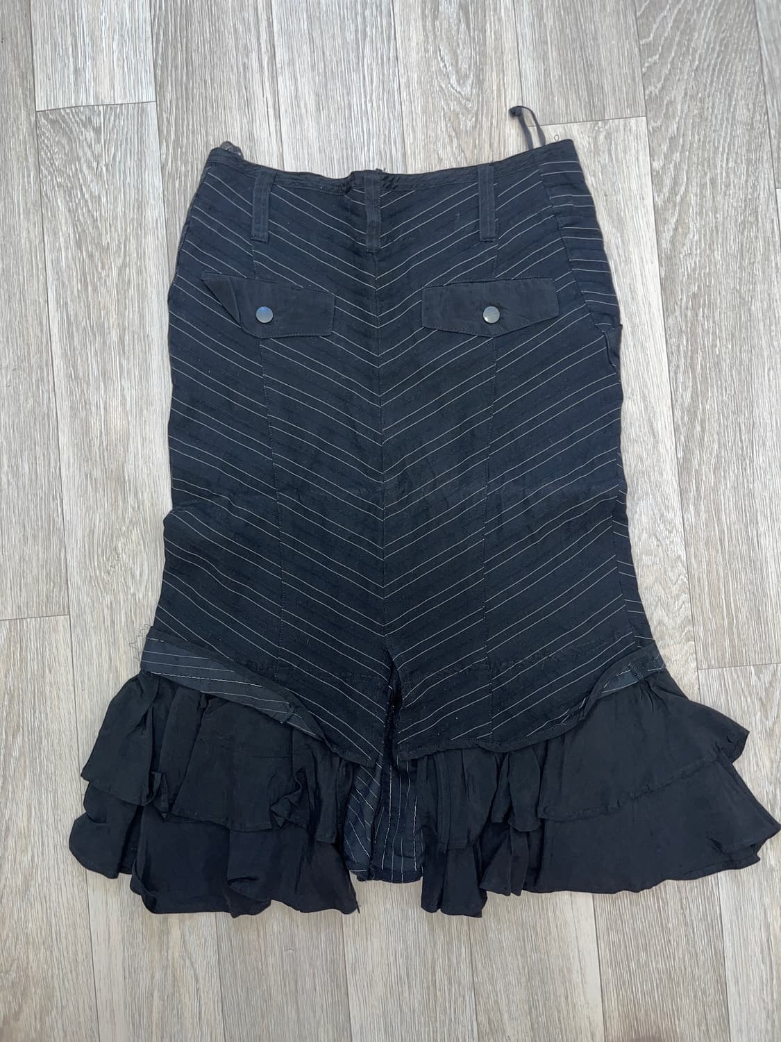 빈티지 로우라이즈 프릴 미디스커트 상품이미지2