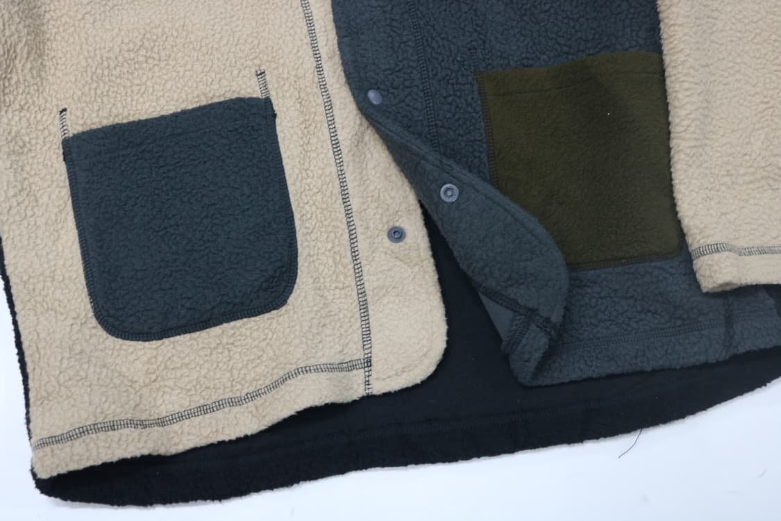 wmb 웍맨 멀티 컬러 블록 플리스 보아 가디건 상품이미지5