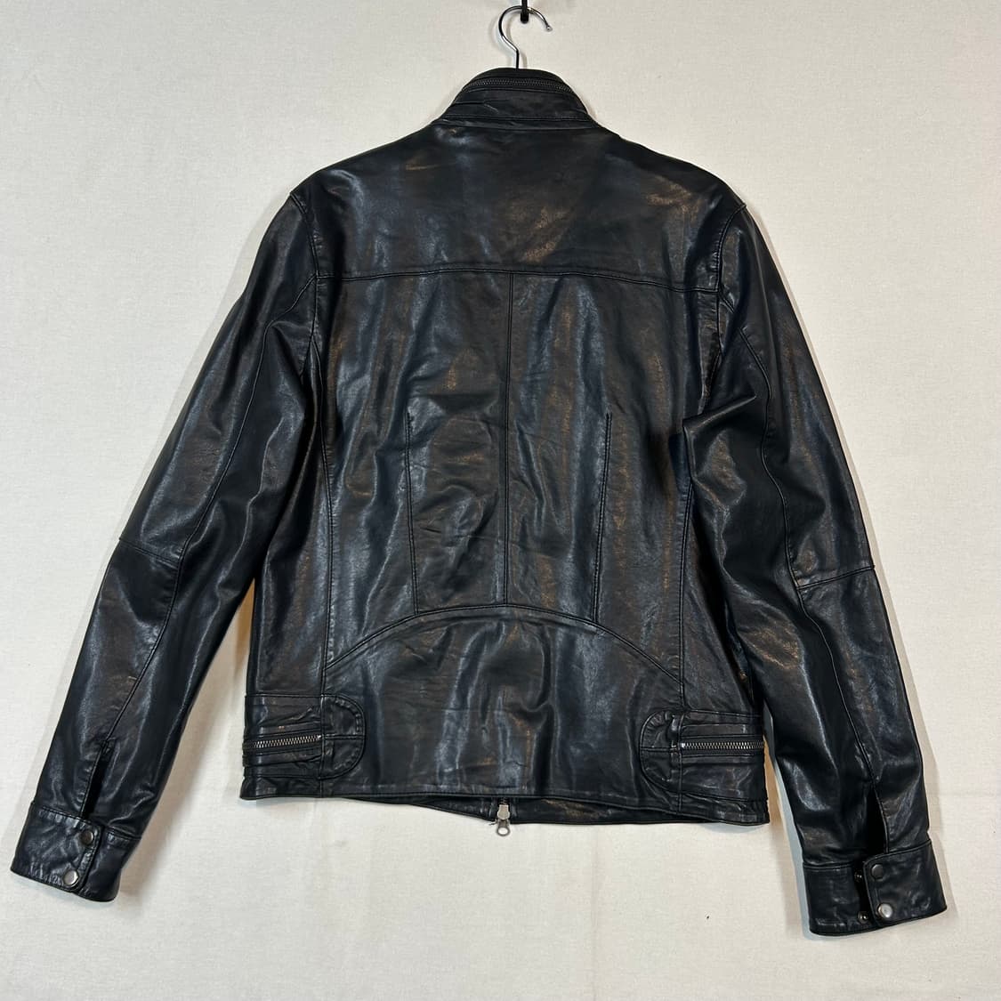 L) 빈티지 멀티 포켓 램스킨 레더 양가죽 자켓 2way 집업 상품이미지7