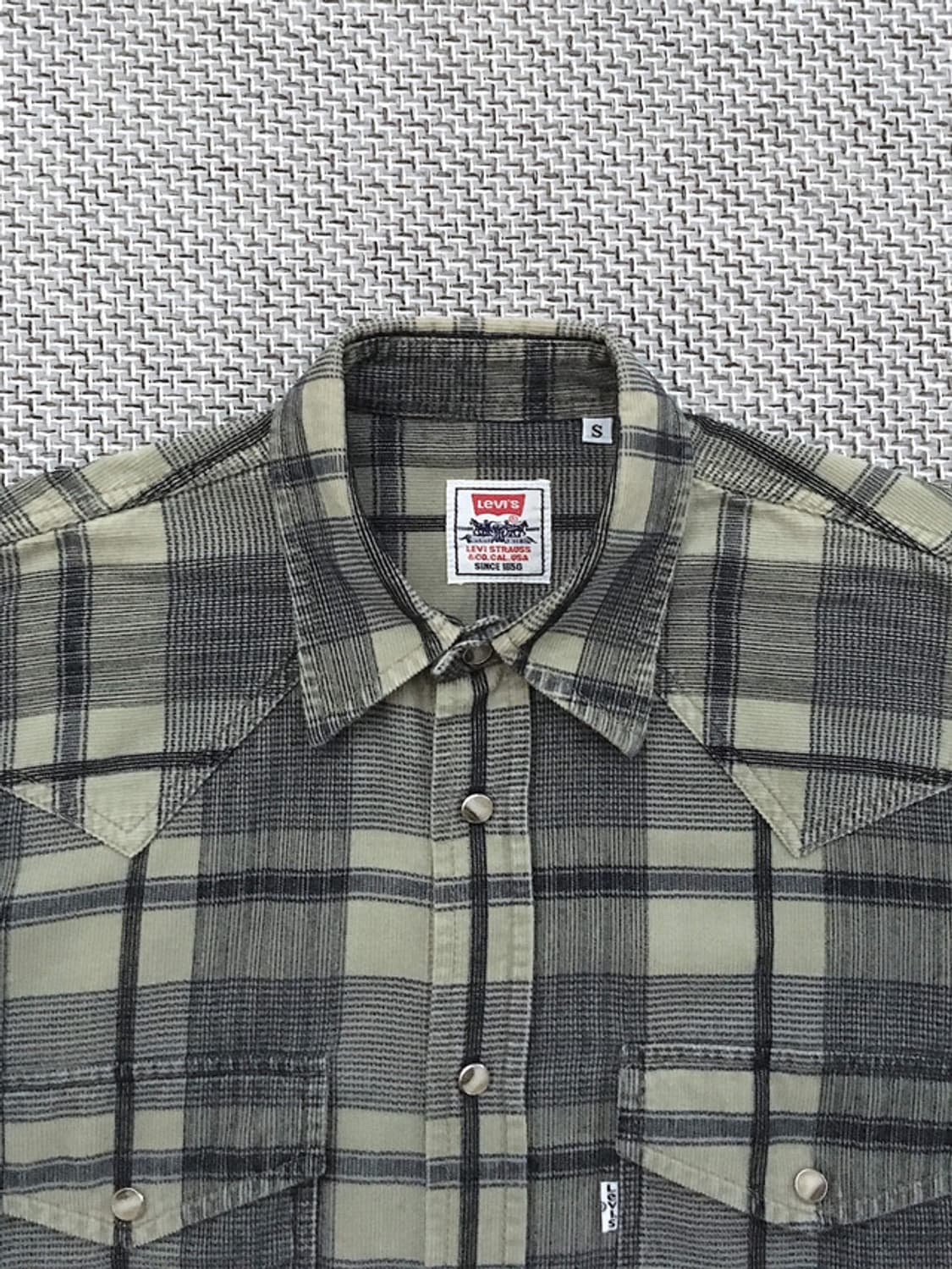 Plaid check corduroy western Shirts 상품이미지1