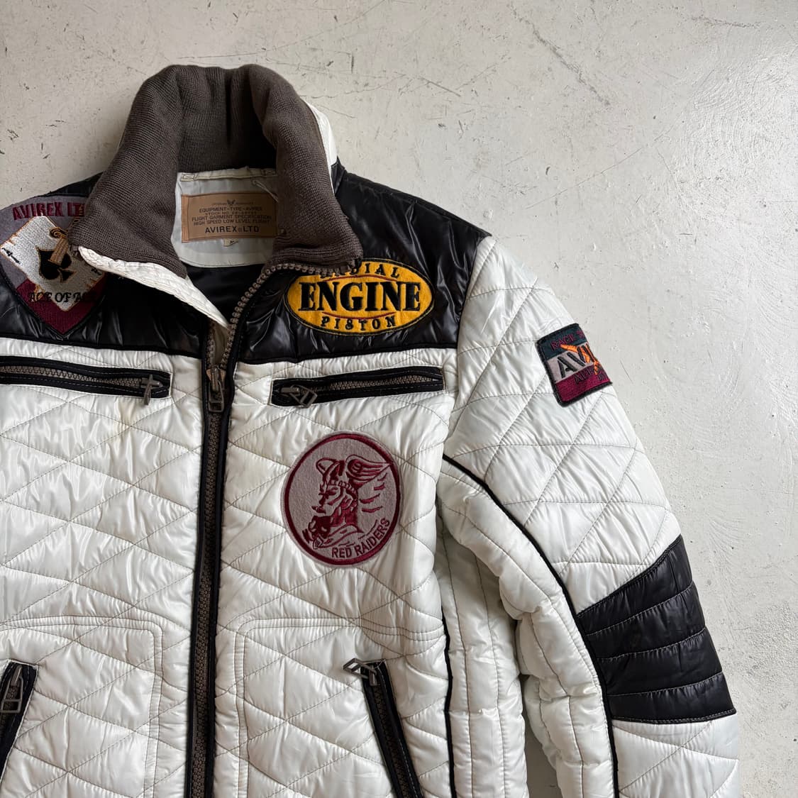 아비렉스 빈티지 퀄티드 모터사이클 자켓 M 상품이미지2