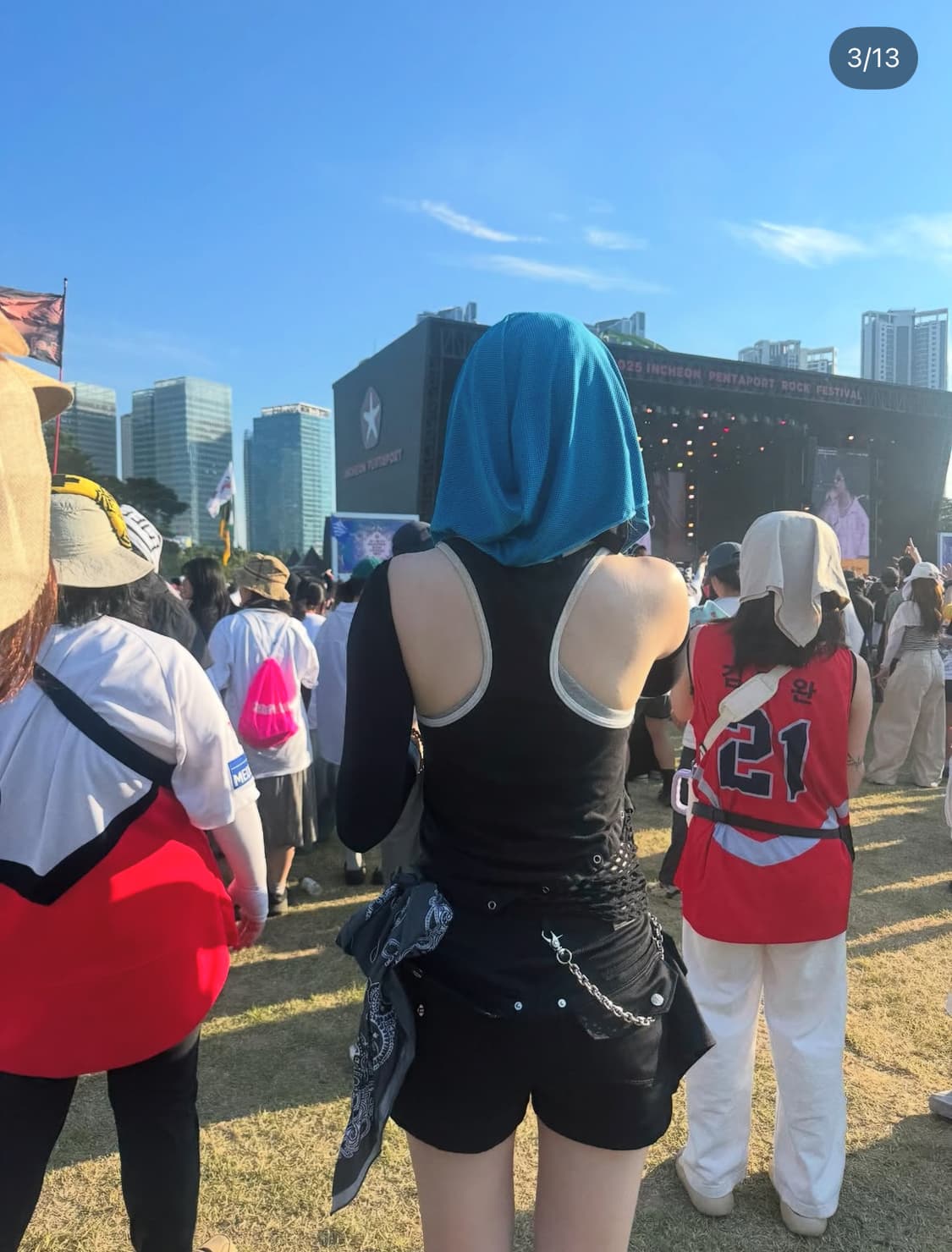 Y2k 스타 포인트 슬리브리스 탑 상품이미지2