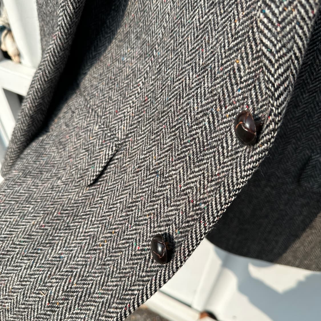 [105] 해리스트위드 그레이 헤링본 울 자켓 상품이미지4