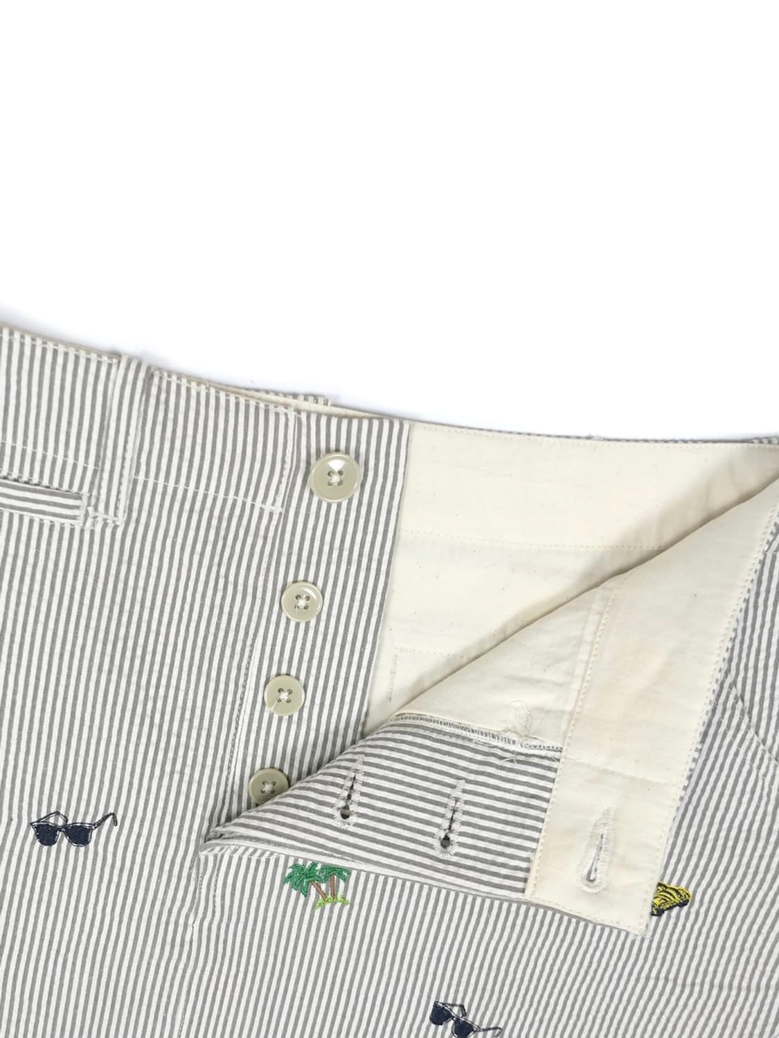 Beams Boy embroidered seersucker skirt 상품이미지5