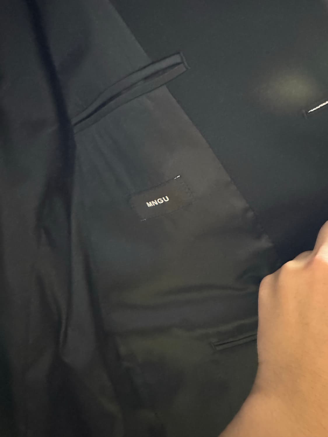 MNGU 오버핏 블레이져 블랙, 체크 일괄 상품이미지3