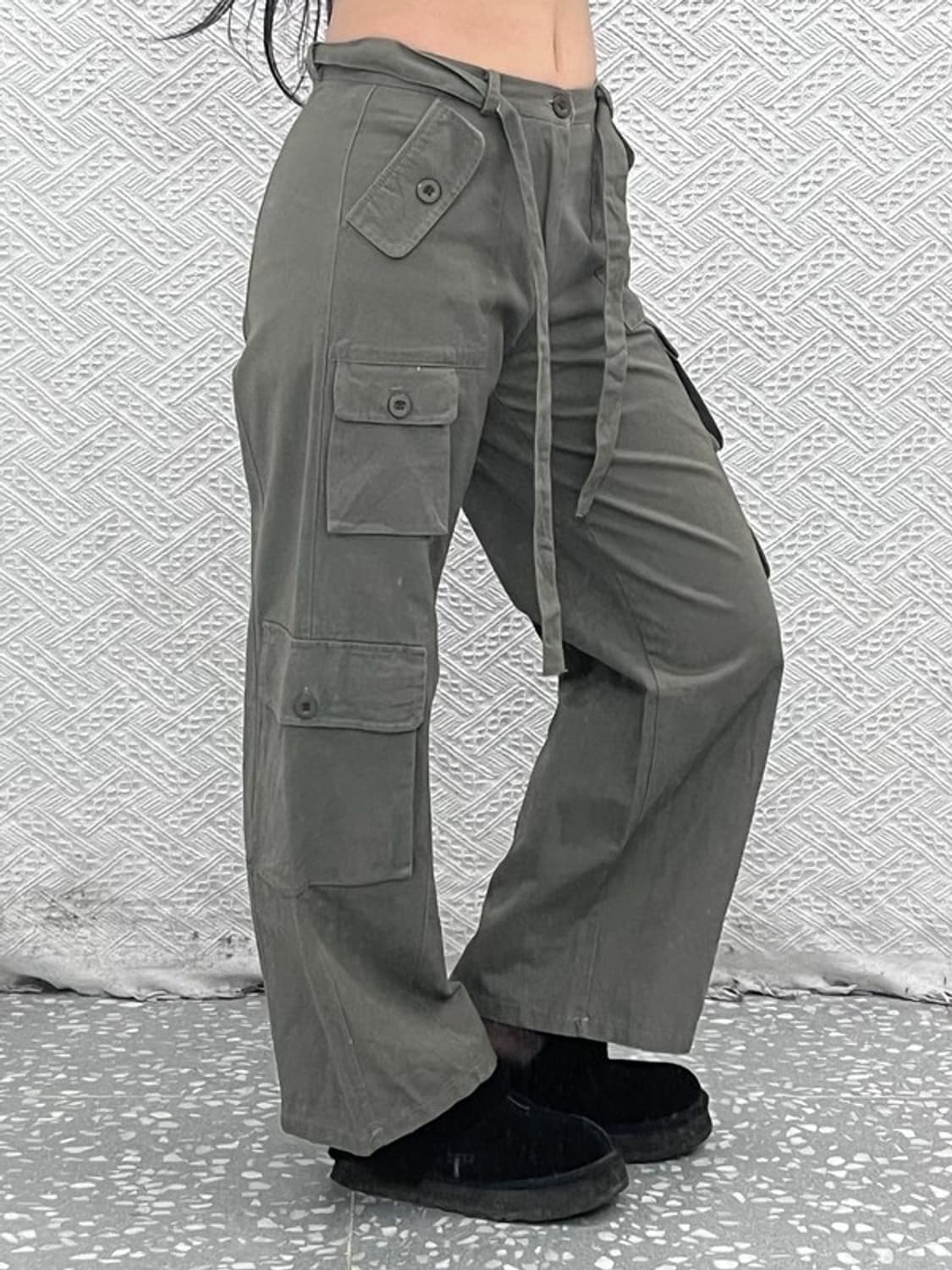 울트라패션 빈티지 벨티드 멀티포켓 카고팬츠 28인치 C08116 상품이미지1