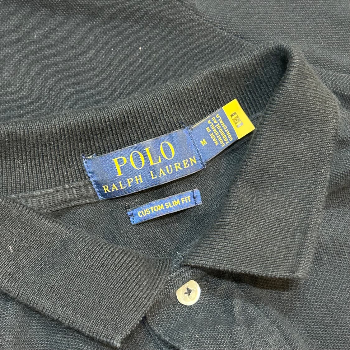 M 폴로랄프로렌 커스텀 슬림 핏 블랙 카라 반팔티 상품이미지4